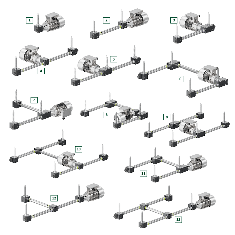 bevel gearboxes | KSZ-2 | layout examples